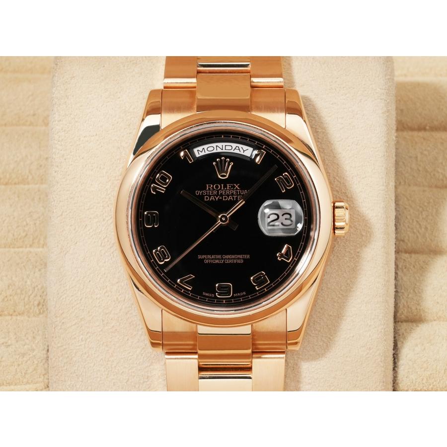 ロレックス デイデイト Ref.118205 ピンクゴールド ブラックアラビア文字盤 | デイデイト | 01