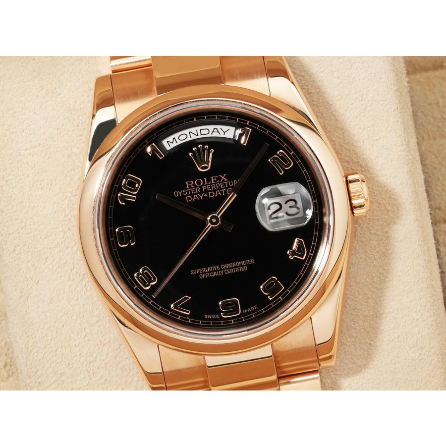 ロレックス デイデイト Ref.118205 ピンクゴールド ブラックアラビア文字盤 | デイデイト | 02