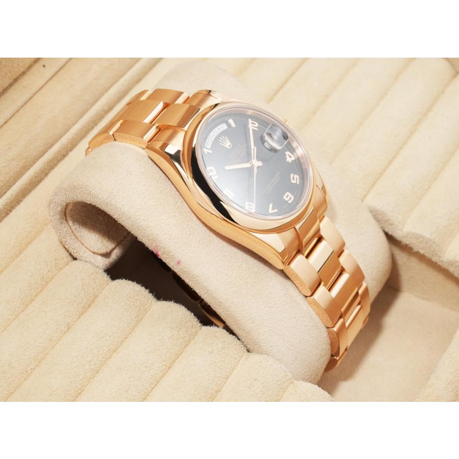 ロレックス デイデイト Ref.118205 ピンクゴールド ブラックアラビア文字盤 | デイデイト | 04