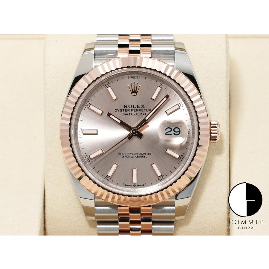 ロレックス デイトジャスト41 Ref.126331 ステンレススチール/エバーローズゴールド サンダスト文字盤 ジュビリーブレスレット | デイトジャスト