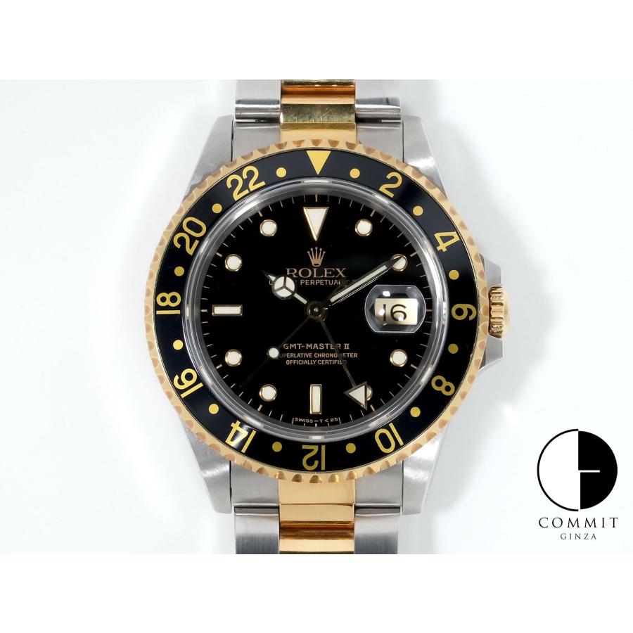 ロレックス GMTマスターII Ref.16713 ステンレススチール/イエローゴールド ブラック文字盤 オイスターブレスレット | GMTマスター