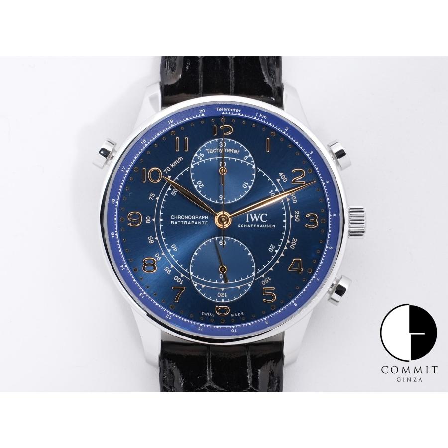 IWC ポルトギーゼ クロノグラフ ラトラパンテ ブティック ミラノ Ref.IW371222 SS ブルー文字盤 | IWC SCHAFFHAUSEN