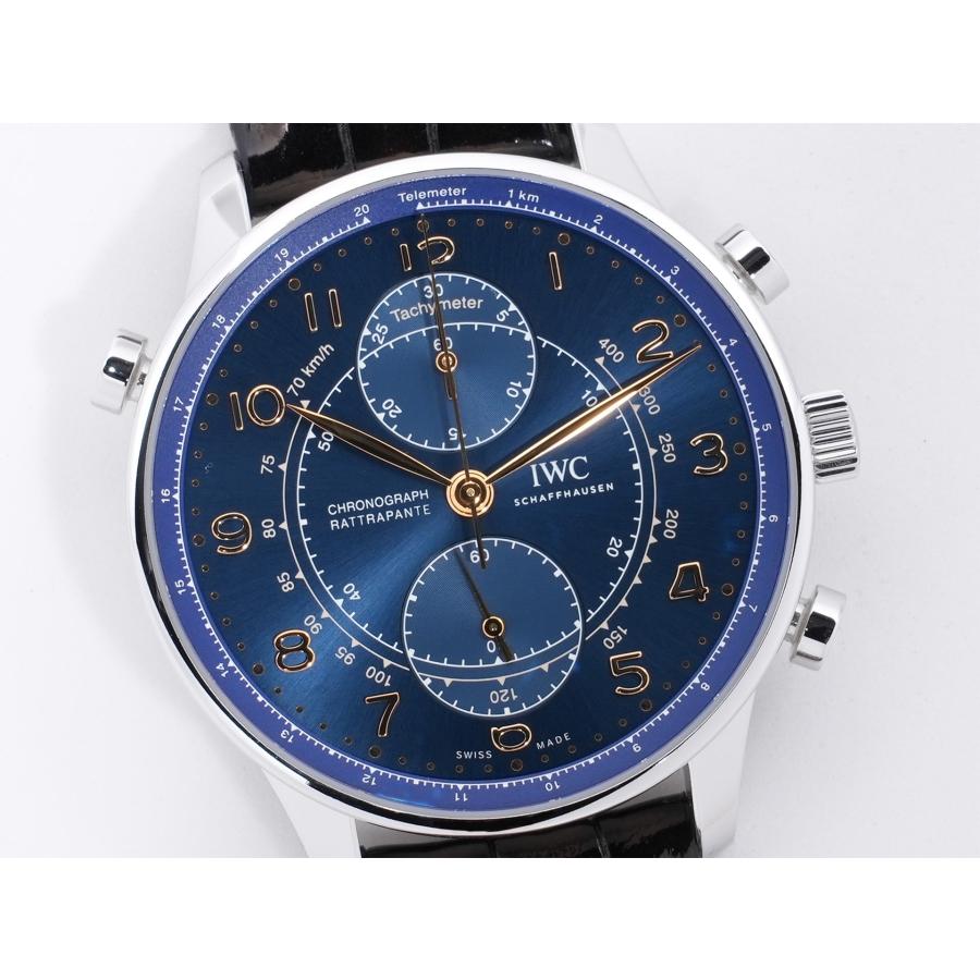 IWC ポルトギーゼ クロノグラフ ラトラパンテ ブティック ミラノ Ref.IW371222 SS ブルー文字盤 | IWC SCHAFFHAUSEN | 02