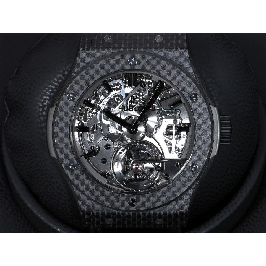 ウブロ クラシックフュージョン トゥールビヨン Ref.504.QX.0110.LR カーボン スケルトン文字盤 | HUBLOT | 01