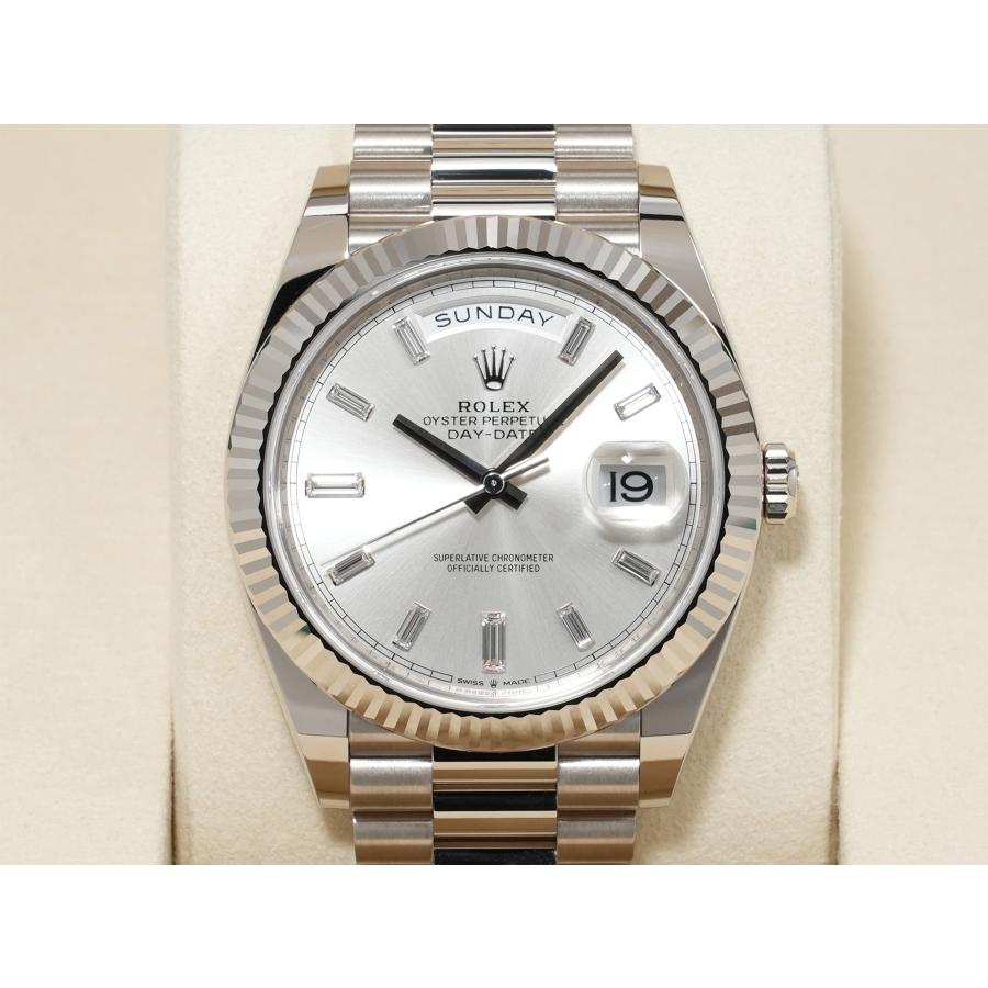 ロレックス デイデイト40 Ref.228239A ホワイトゴールド シルバーx10Pダイヤ文字盤 | デイデイト | 01