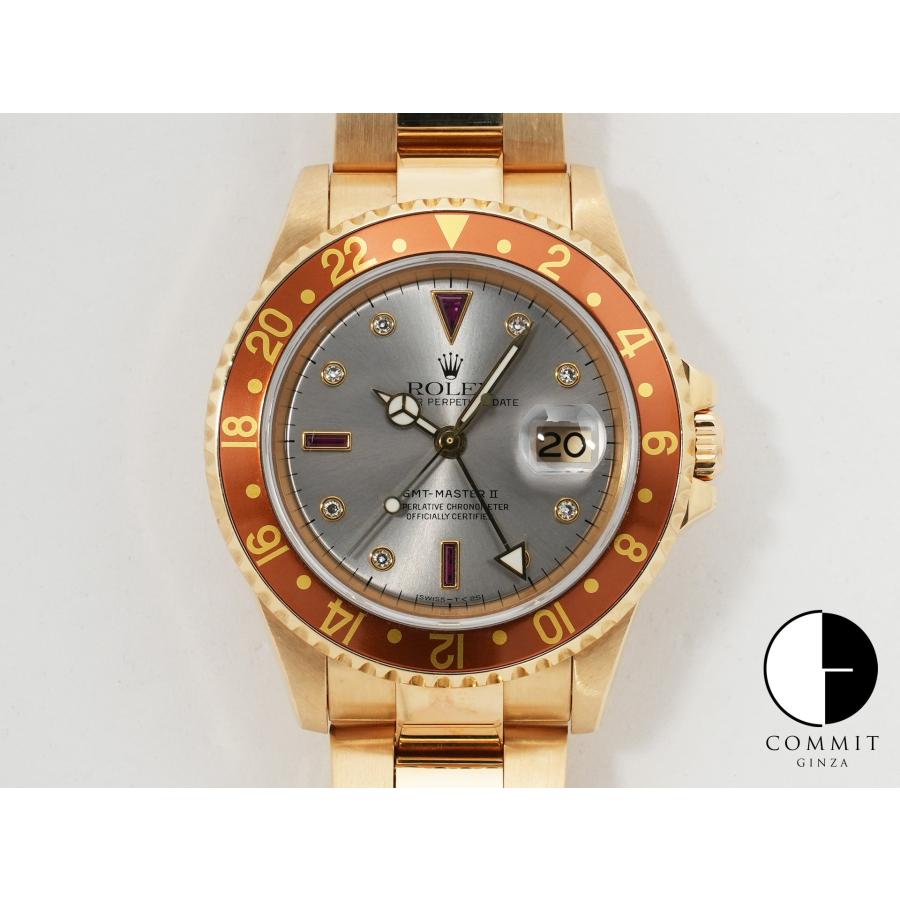 ロレックス GMTマスターII Ref.16718RG イエローゴールド シルバー文字盤 | GMTマスター