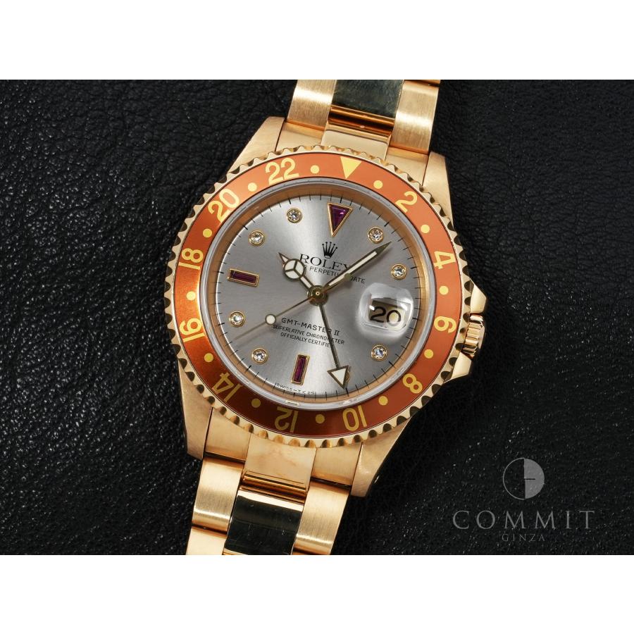 ロレックス GMTマスターII Ref.16718RG イエローゴールド シルバー文字盤 | GMTマスター | 09