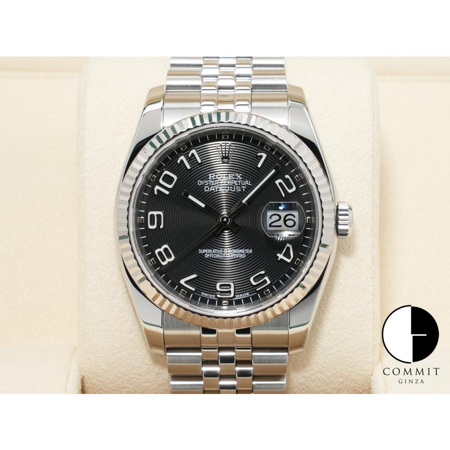 ロレックス デイトジャスト36 Ref.116234 ステンレススチール/ホワイトゴールド ブラックコンセントリック文字盤 ジュビリーブレスレット | デイトジャスト