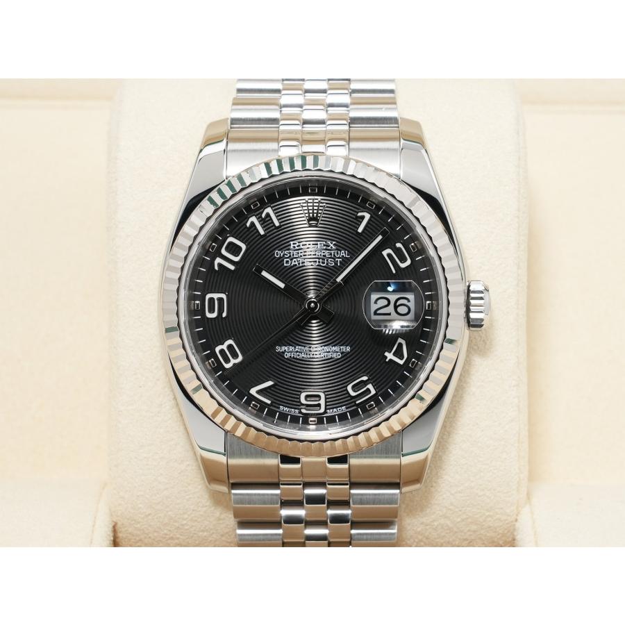 ロレックス デイトジャスト36 Ref.116234 ステンレススチール/ホワイトゴールド ブラックコンセントリック文字盤 ジュビリーブレスレット | デイトジャスト | 01