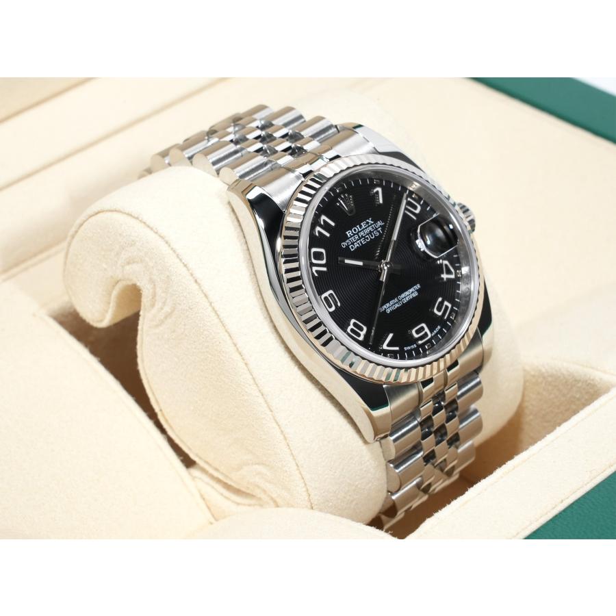 ロレックス デイトジャスト36 Ref.116234 ステンレススチール/ホワイトゴールド ブラックコンセントリック文字盤 ジュビリーブレスレット | デイトジャスト | 04