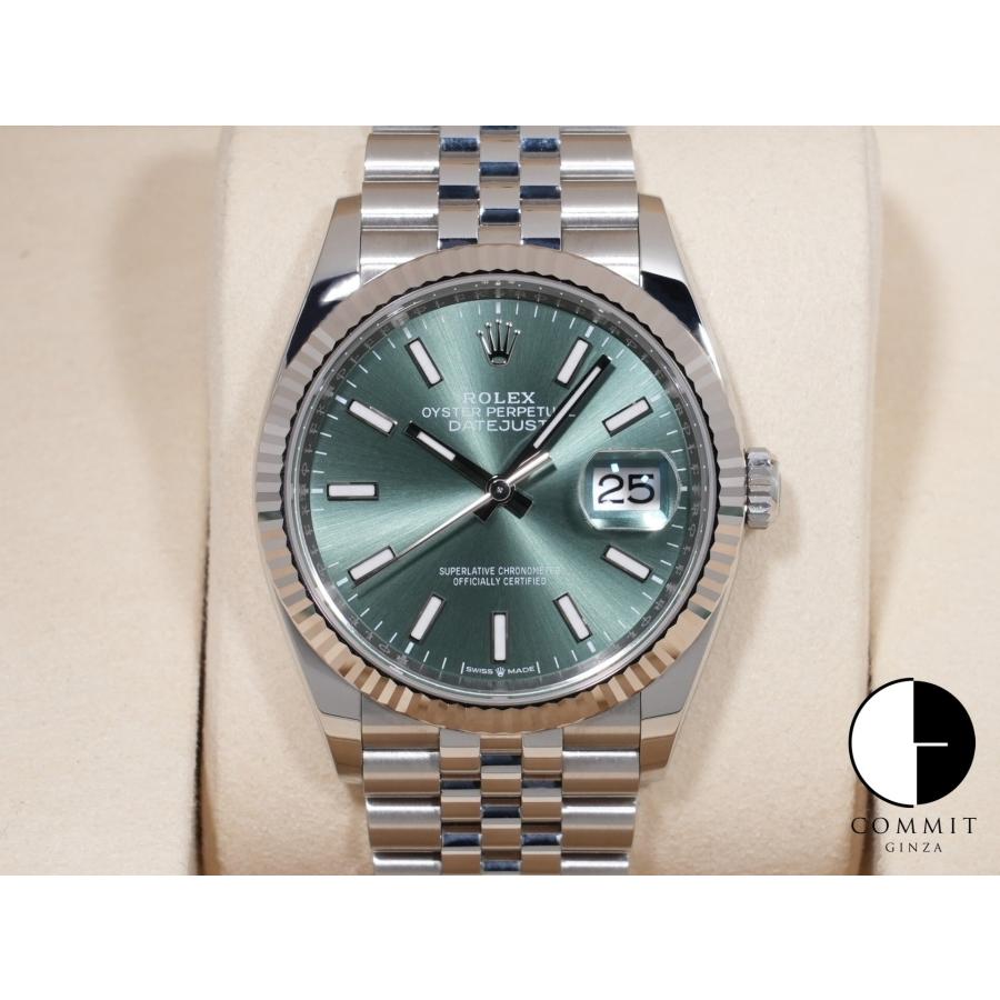 ロレックス デイトジャスト36 Ref.126234 ステンレススチール/ホワイトゴールド ミントグリーン文字盤 ジュビリーブレスレット | デイトジャスト
