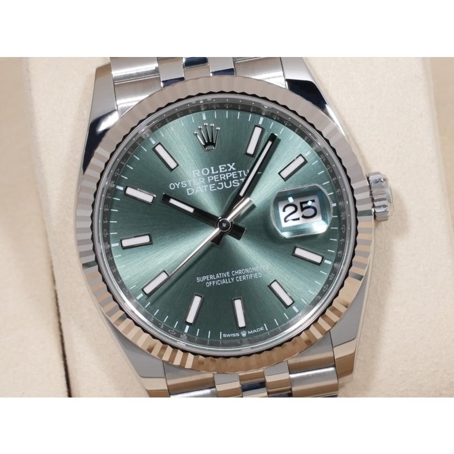 ロレックス デイトジャスト36 Ref.126234 ステンレススチール/ホワイトゴールド ミントグリーン文字盤 ジュビリーブレスレット | デイトジャスト | 02