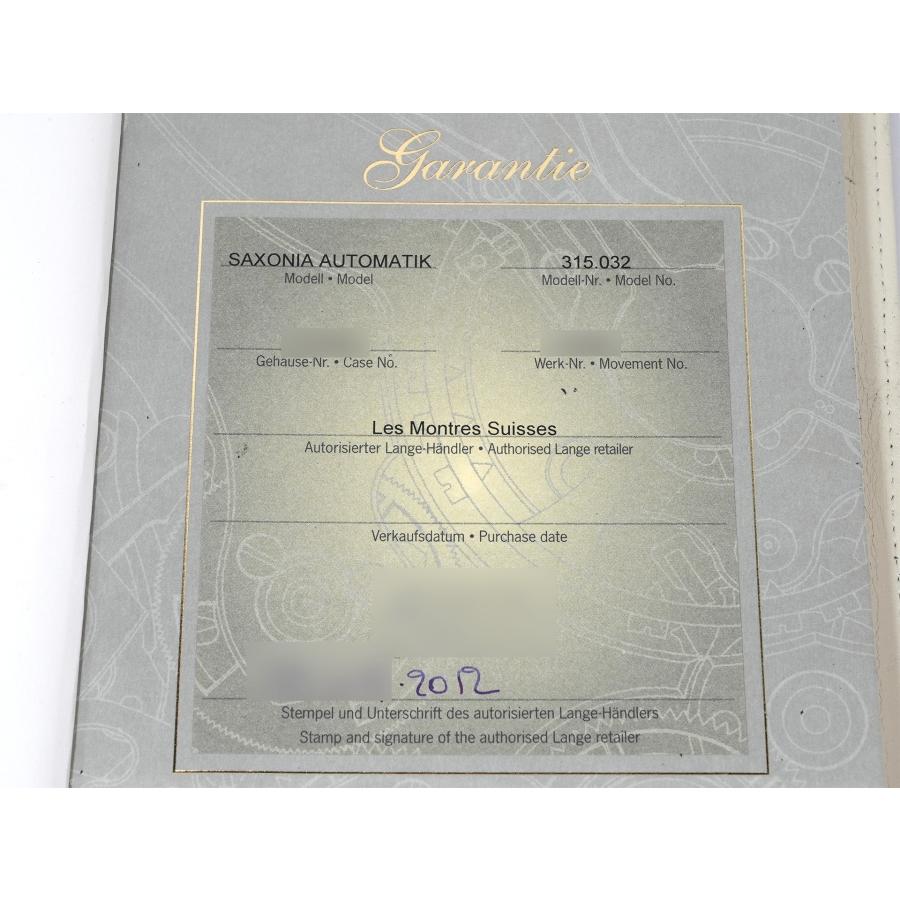 A.ランゲ&ゾーネ サクソニア Ref.315.032 18KPG シルバー文字盤 |  | 12
