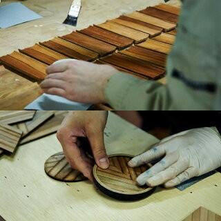 手鏡 国産 ハンドミラー りんごの木 木製 鏡 ミラー CHITOSE/ちとせ