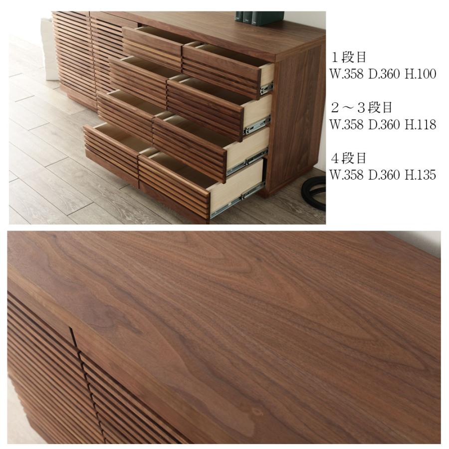 野中木工所 ジャギー キャビネット 木製 完成品 おしゃれ 幅 80 120