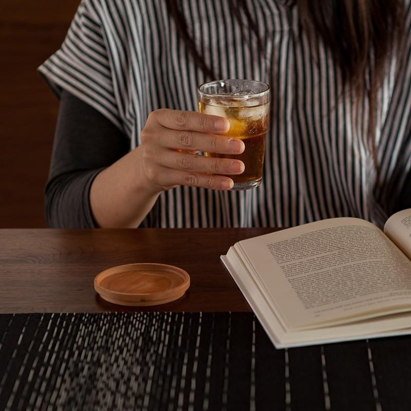 コースター 木製 名入れ可 2サイズ ウォールナット ブラックチェリー