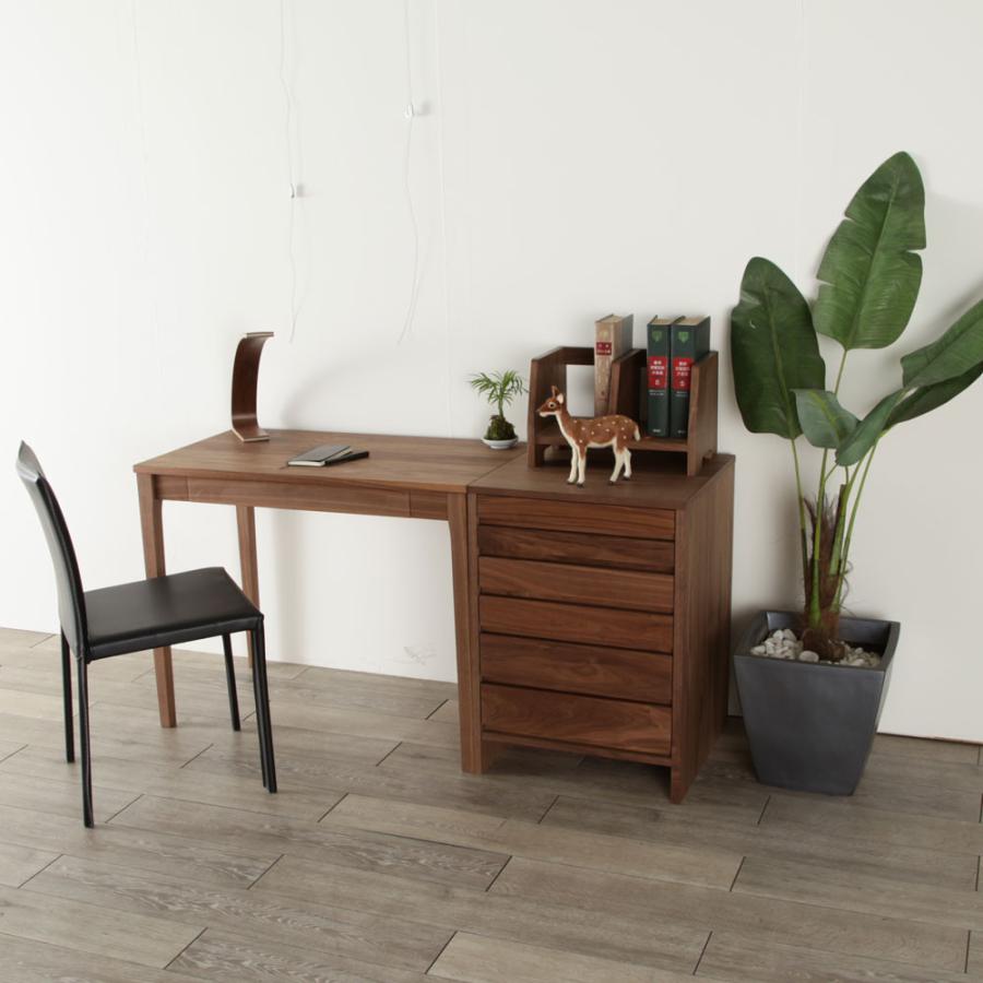 [レフライン] デスク ３点セット 学習机 サイドチェスト ブックスタンド 幅 ９０ 高さ ７０ｃｍ 勉強机 学習デスク オーク ウォールナット パソコンデスク