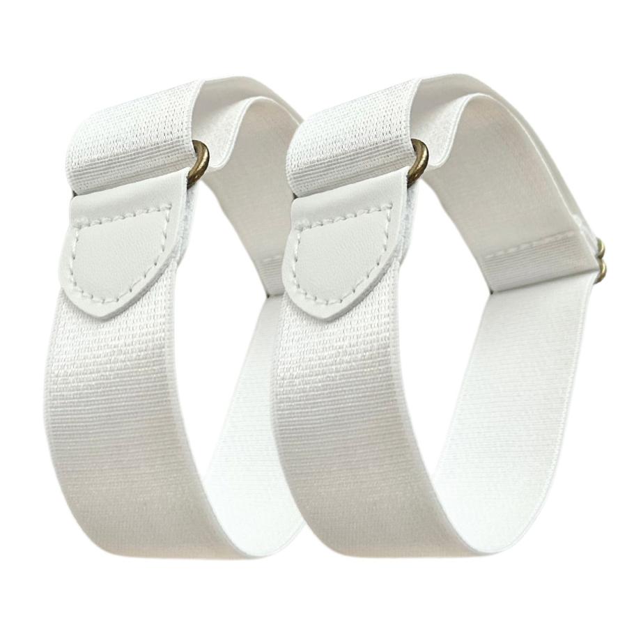 haoa アームバンド 艶ありゴム 革タブ アームベルト 2個セット アーム