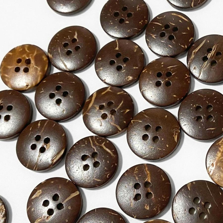 haoa ボタン ココナツボタン 1個 単品 バラ売り 4つ穴 ココナッツ 椰子 カーディガン アロハシャツ 洋裁 洋服 手芸 クラフト 直径12.5mm 15mm 18mm |  | 04