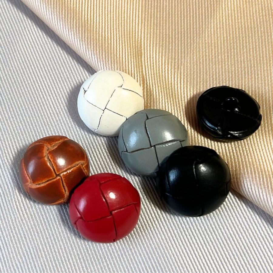 haoa 革ボタン 6個セット 足付き バスケット 牛革 レザー くるみ 牛革 カーディガン アウター洋裁 洋服 手芸 クラフト 直径18mm 20mm 23mm |  | 11