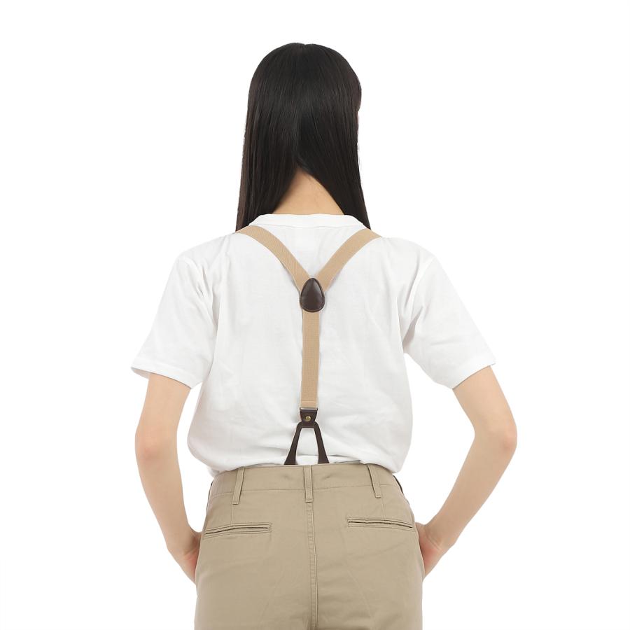 haoa フラットタイプ ボタン式 サスペンダー ボタン6個付き 2.5cm幅
