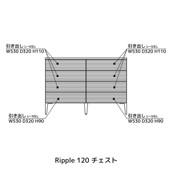 CLASSE リップル 120ドロワー レグナテック 素材・脚タイプ選択 120cm
