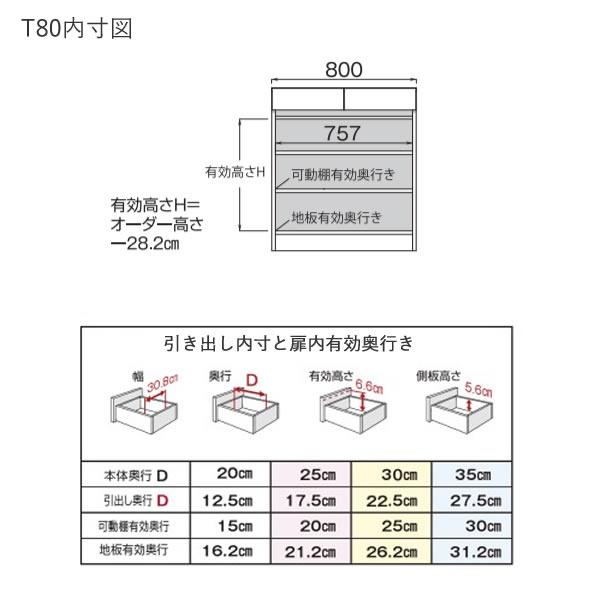 カウンター下すきまくん　CSD-T80　奥行30cm　幅80cm　高さ60〜103cmオーダー　開き戸　カウンター下収納_1