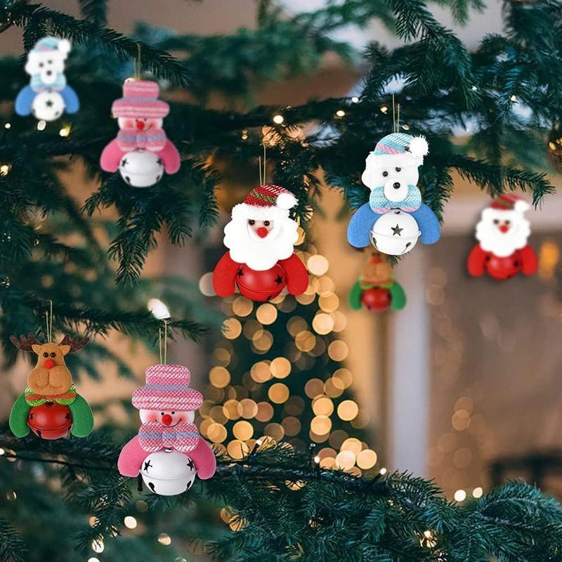 EASTVIO　クリスマス吊り下げベル　サンタクロース　パーティー装飾　雪だるま　クリスマスツリー　トナカイ　ぬいぐるみ　ベア　オーナメント