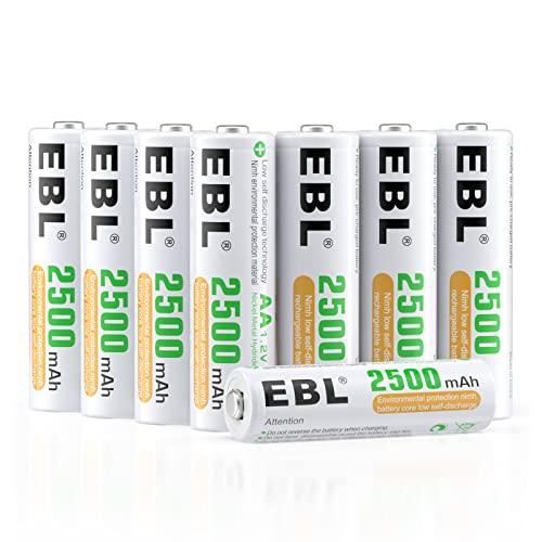 EBL 単3電池 充電式 8本セット 大容量2500mAh長持ち ニッケル水素充 単3電池 約1200回繰り返し充電可能 単三電池 充電式 じゅうでんち単3（Yahoo!・Web Shop COMO）