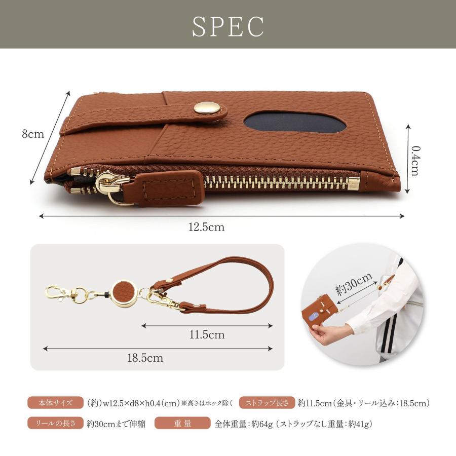 財布・ケース・小物入れ ALIVE フラグメントケース パスケース リール付き レディース 小銭入れ