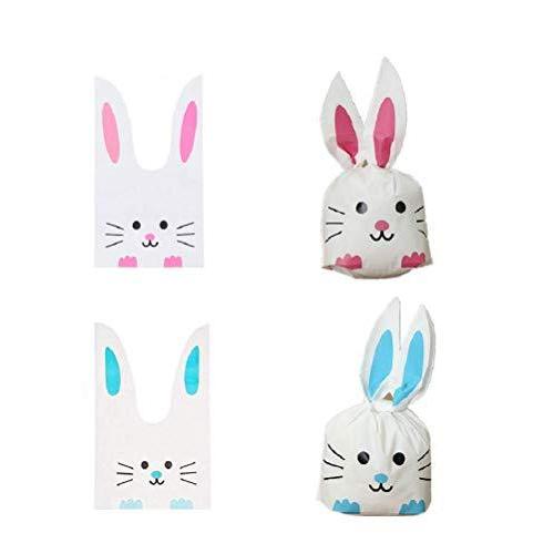 ウサギ袋 100枚入り うさぎの耳形袋 キャンディー お菓子 ギフトバッグ 可愛い ラッピング袋 飴入れ プラスチック袋 プレゼントバッグ ポリ袋 小 17春大特価セール