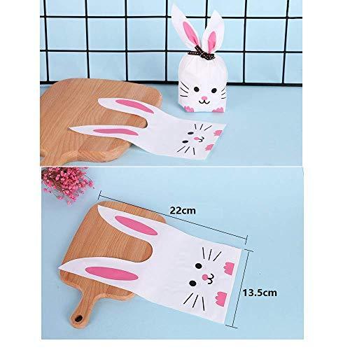 ウサギ袋 100枚入り うさぎの耳形袋 キャンディー お菓子 ギフトバッグ 可愛い ラッピング袋 飴入れ プラスチック袋 プレゼントバッグ ポリ袋 小 17春大特価セール