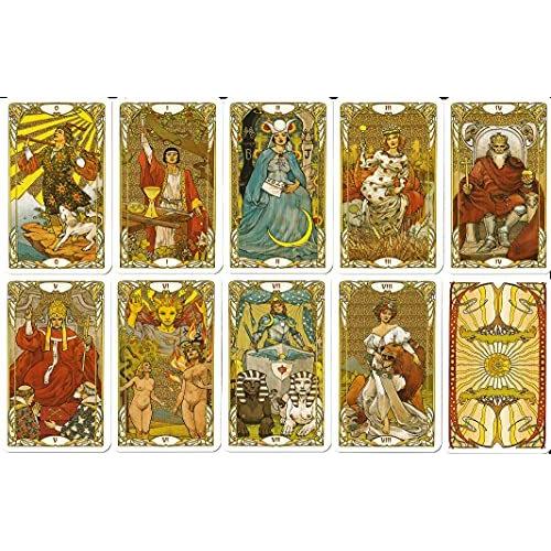 ゴールデン アールヌーボー タロット ミニ Golden Art Nouveau Tarot Mini 【タロット占い解説書付き】|como-store|02