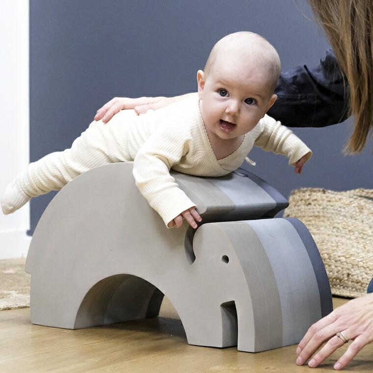 ボーネルンド ボブルス ゾウ ブルーグレー ボーネルンド（Bornelund） 子供家具 キッズコーナー ボブルス ゾウ