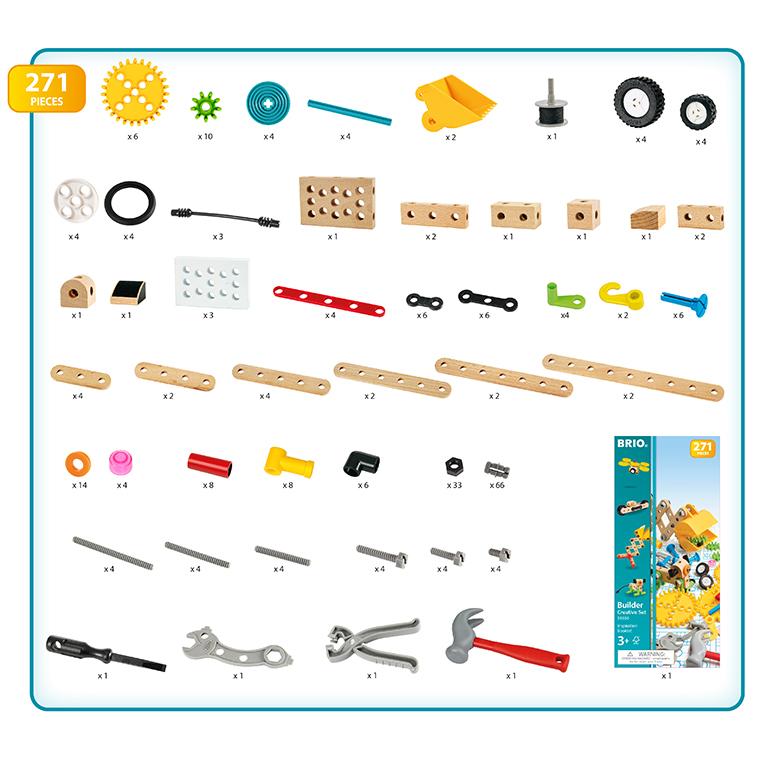 ＼おまけ付き／木のおもちゃ 工具 ブロック BRIO ビルダー クリエイティブセット2　プレゼント ギフト 孫の日 FSC認証 おうち時間 子供の画像