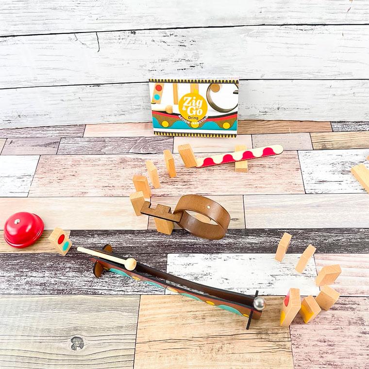 知育玩具 DJECO ジェコ Zig&Go ジグ&ゴー 25ピース ドミノ倒し