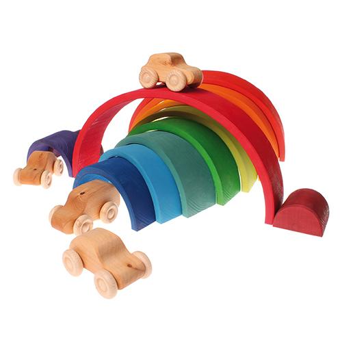 木のおもちゃGRIMM'S グリムス社 アーチレインボー大 虹色トンネル
