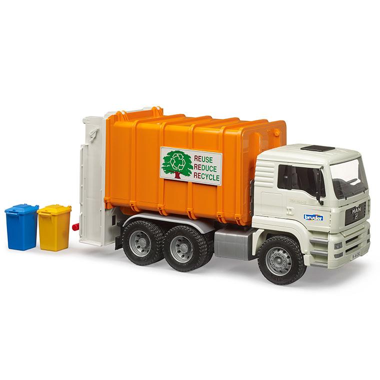 Bruder ブルーダー 正規輸入品 ドイツ MAN ごみ収集車 02772 1/16 ミニカー はたらくくるま ごっこ遊び 外遊び 子供 クリスマスプレゼントの画像