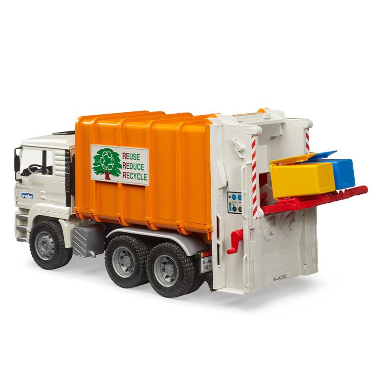 Bruder ブルーダー 正規輸入品 ドイツ MAN ごみ収集車 02772 1/16 ミニカー はたらくくるま ごっこ遊び 外遊び 子供 クリスマスプレゼントの画像