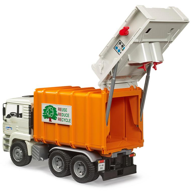 Bruder ブルーダー 正規輸入品 ドイツ MAN ごみ収集車 02772 1/16 ミニカー はたらくくるま ごっこ遊び 外遊び 子供 クリスマスプレゼントの画像