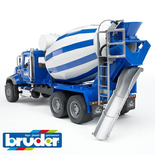 Bruder MACセメントミキサー 1/16 青　ブルーダー Bruder ブルーダー 車 mack セメントミキサー 4歳 02814 マック 入園