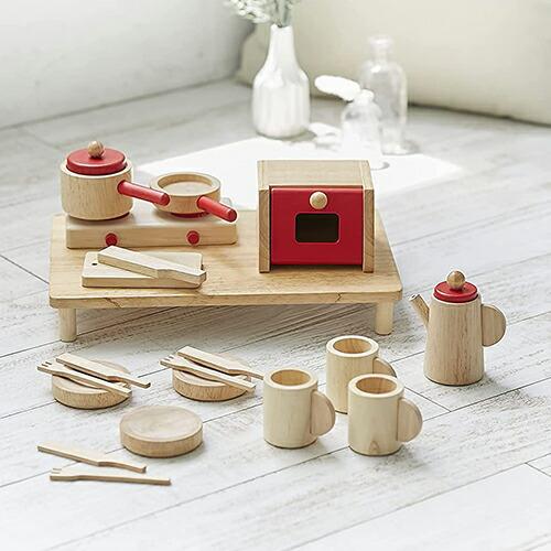 木のおもちゃ ままごとセット ニチガン ダイニングテーブルセット おままごと 3歳 おもちゃ 知育玩具 入園 入学 | NICHIGAN | 01