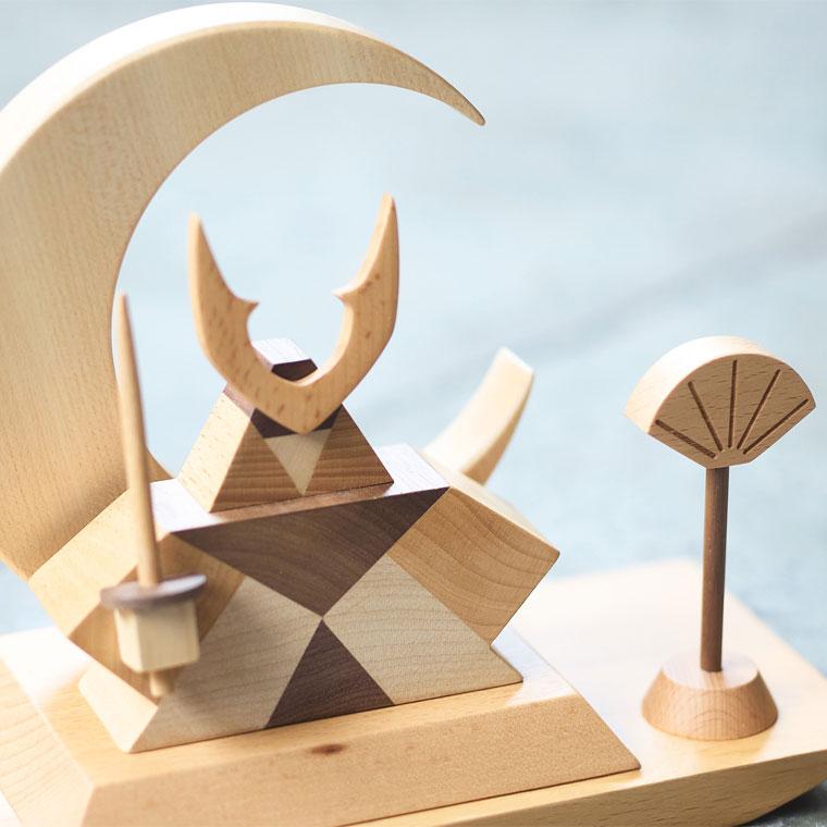 ニチガン WOODEN DECORATION「将」｜端午の節句 子どもの日 兜｜木製雑貨 木製デコレーション インテリア｜プレゼント｜男の子 初節句 出産祝い お祝いの画像