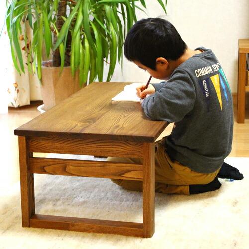 木製テーブルオークヴィレッジ・Oak Village 折りたたみ小机 ブラウン 