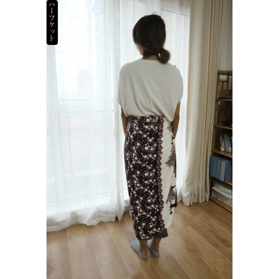 大きめ 膝掛け ・ひざかけ ふんわり 軽い あったか ・防寒対策  冷房対策.ハーフケット 100×140cm・マイクロファイバー ブランケット ・ |  | 04