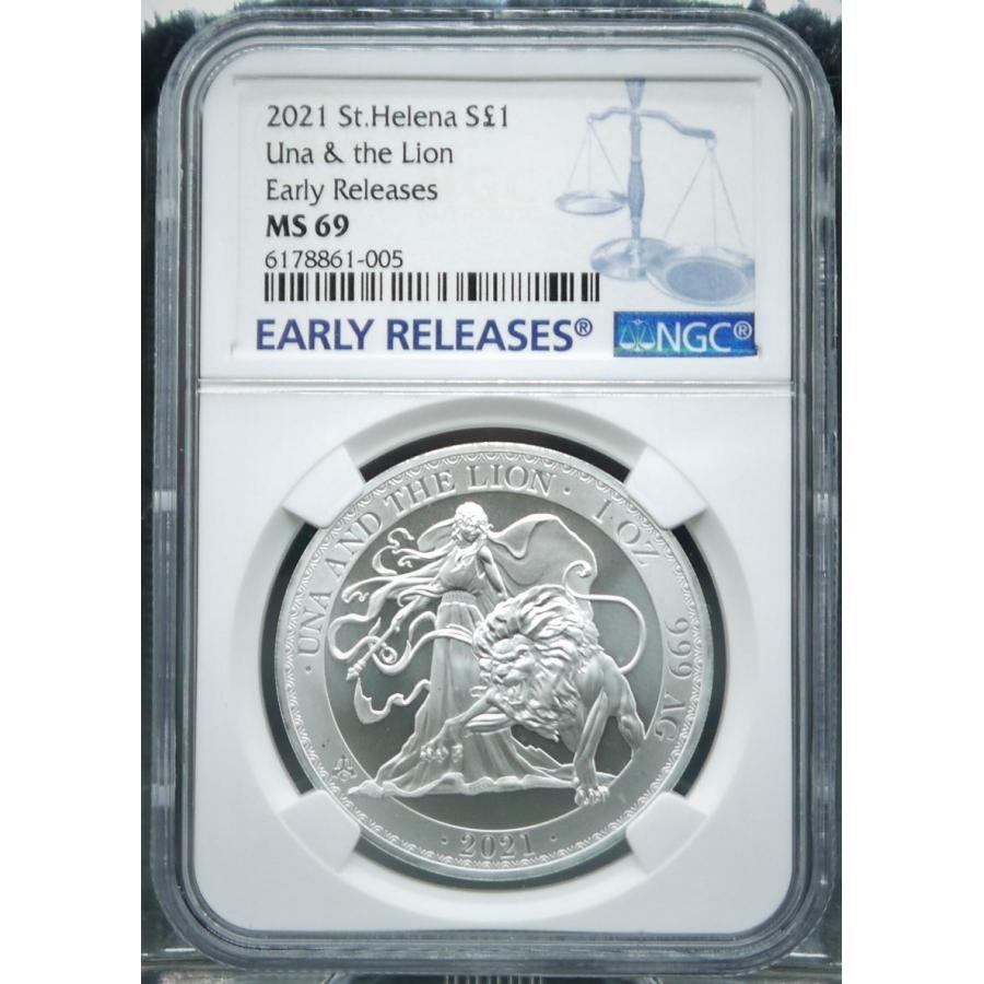 準最高鑑定】「イギリス 2021年 セントヘレナ ウナとライオン 英国 1