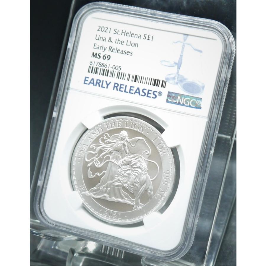 準最高鑑定】「イギリス 2021年 セントヘレナ ウナとライオン 英国 1