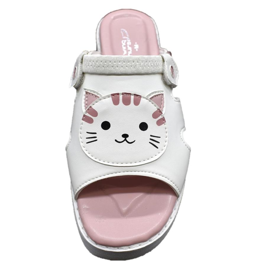 にゃんこさんだる2 ナースサンダル 猫 ねこ にゃんこ ネコ 肉球 2WAY
