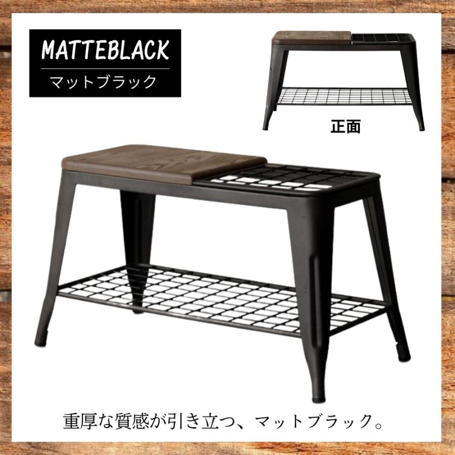 値下げ！新作☆スツールベンチ兼飾り棚☆インクブラック×ジャコビアン 店舗什器 新作☆スツールベンチ兼飾り棚☆インクブラック×ジャコビアン 店舗什器