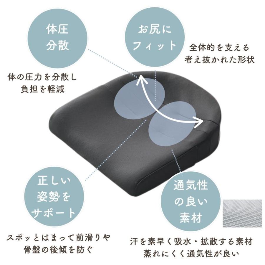 スポッとクッション 姿勢がよくなる 日本製 疲れにくい 骨盤 姿勢 改善